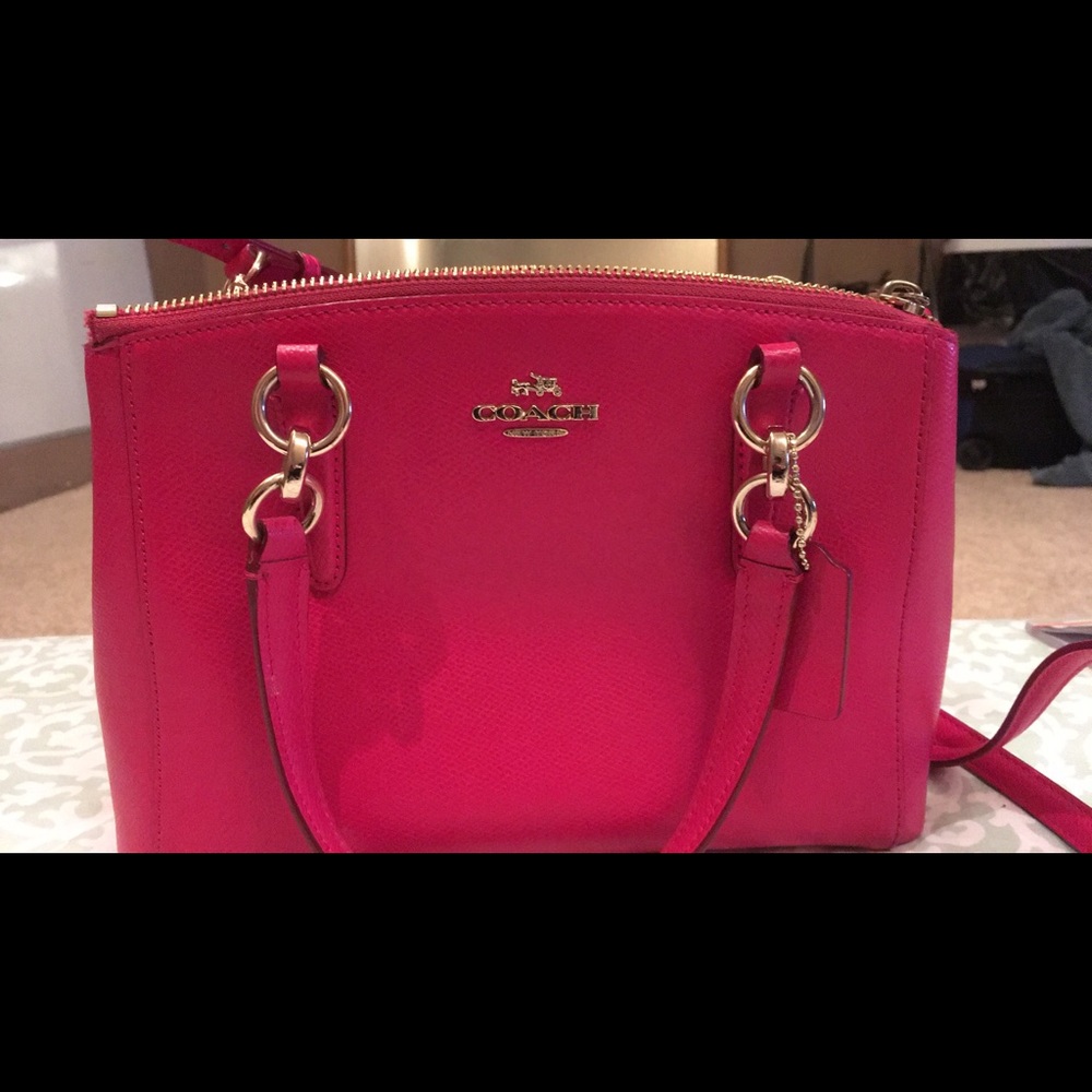 Pink coach purse