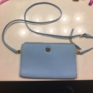 Tory Burch Robinson Pebbled Wallet Cross-Body