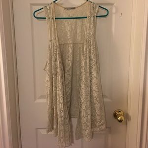 Lace Open-front Vest