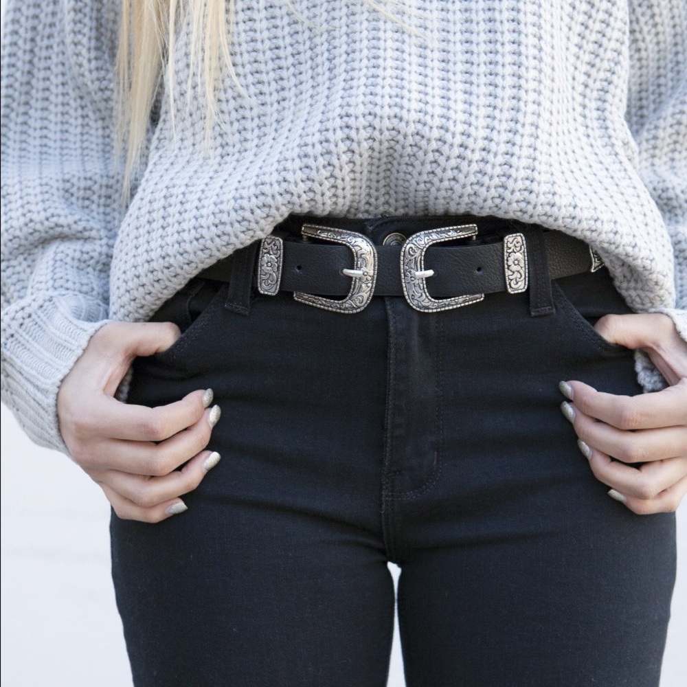 LAST ONE!🚨HP! 🎉 Western Double Buckle Belt - Picture 4 of 7
