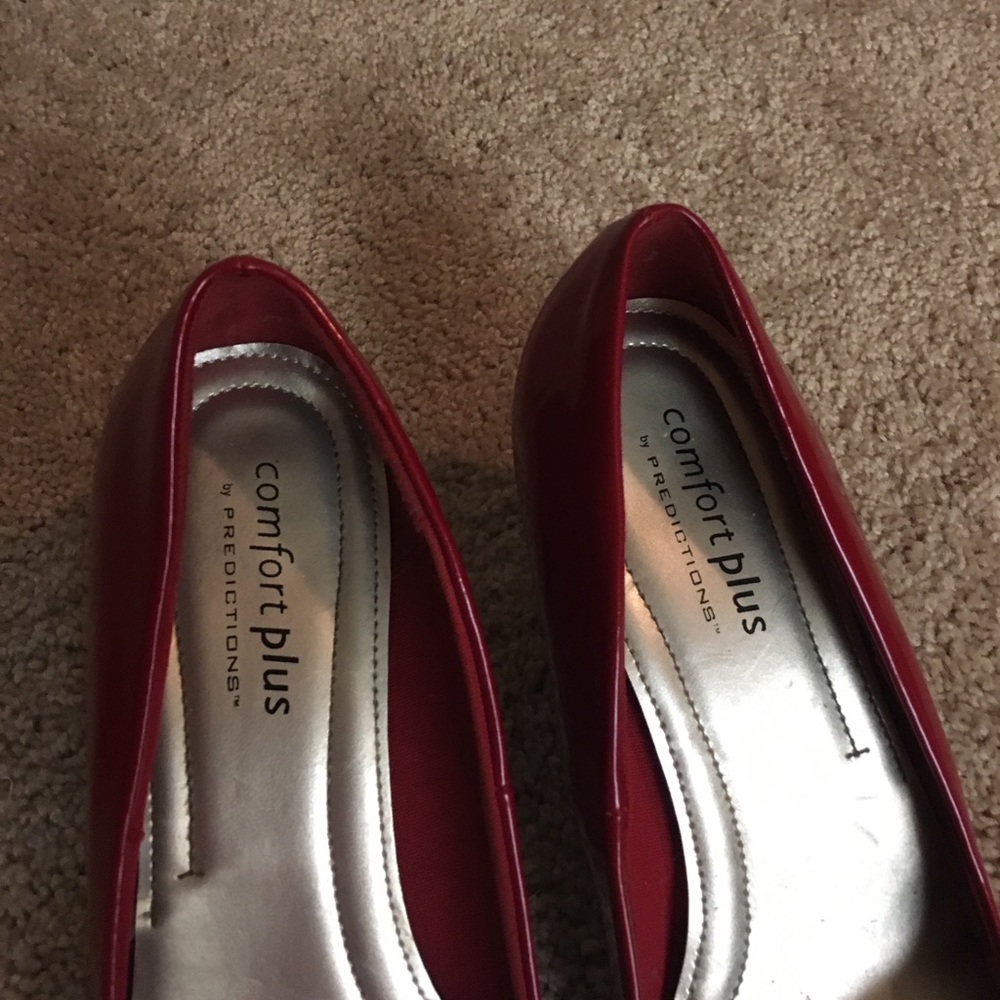 Red Comfort Plus Heels - Picture 3 of 5