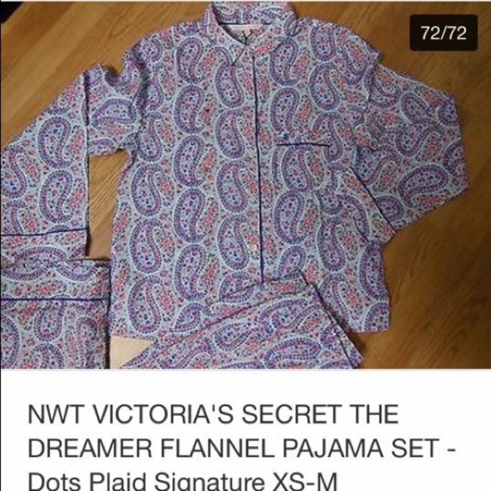 victoria's secret paisley pajama set