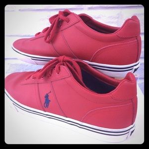 POLO RALPH LAUREN Hanford Red Leather Men's Shoes