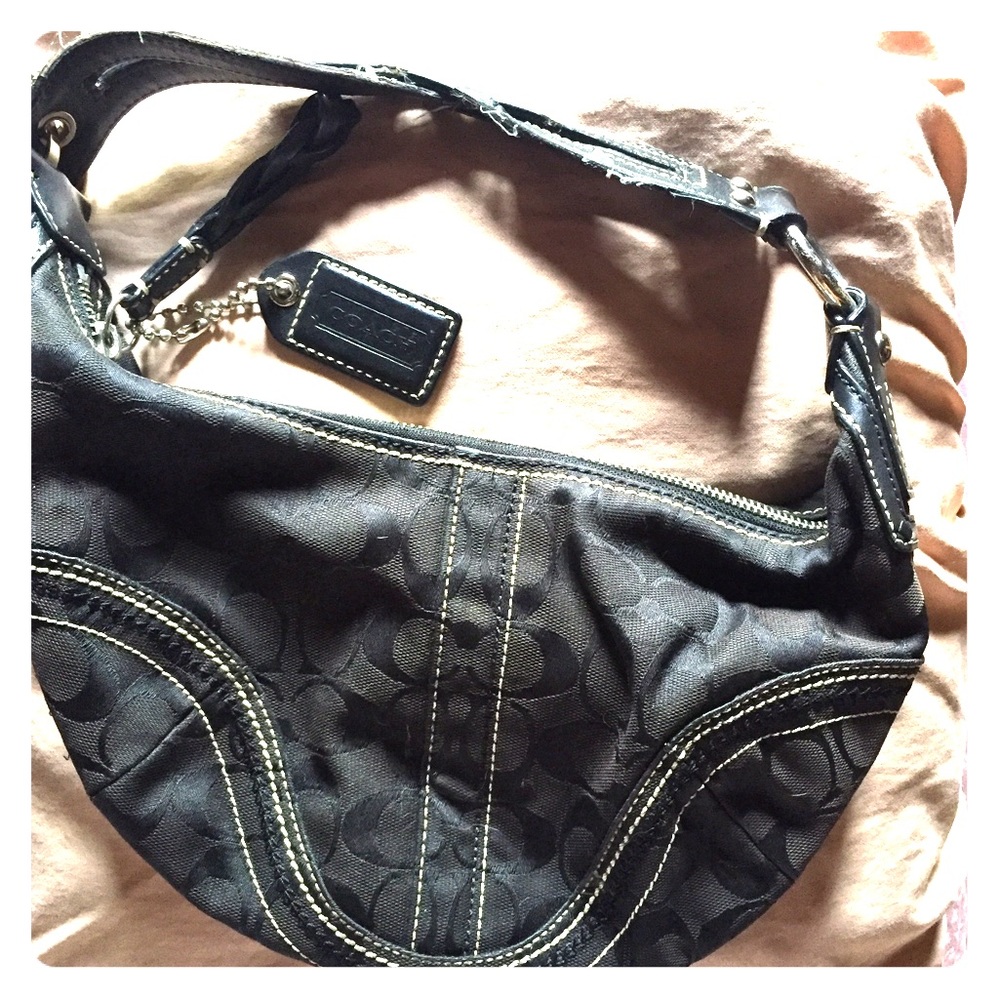 Small black COACH purse
