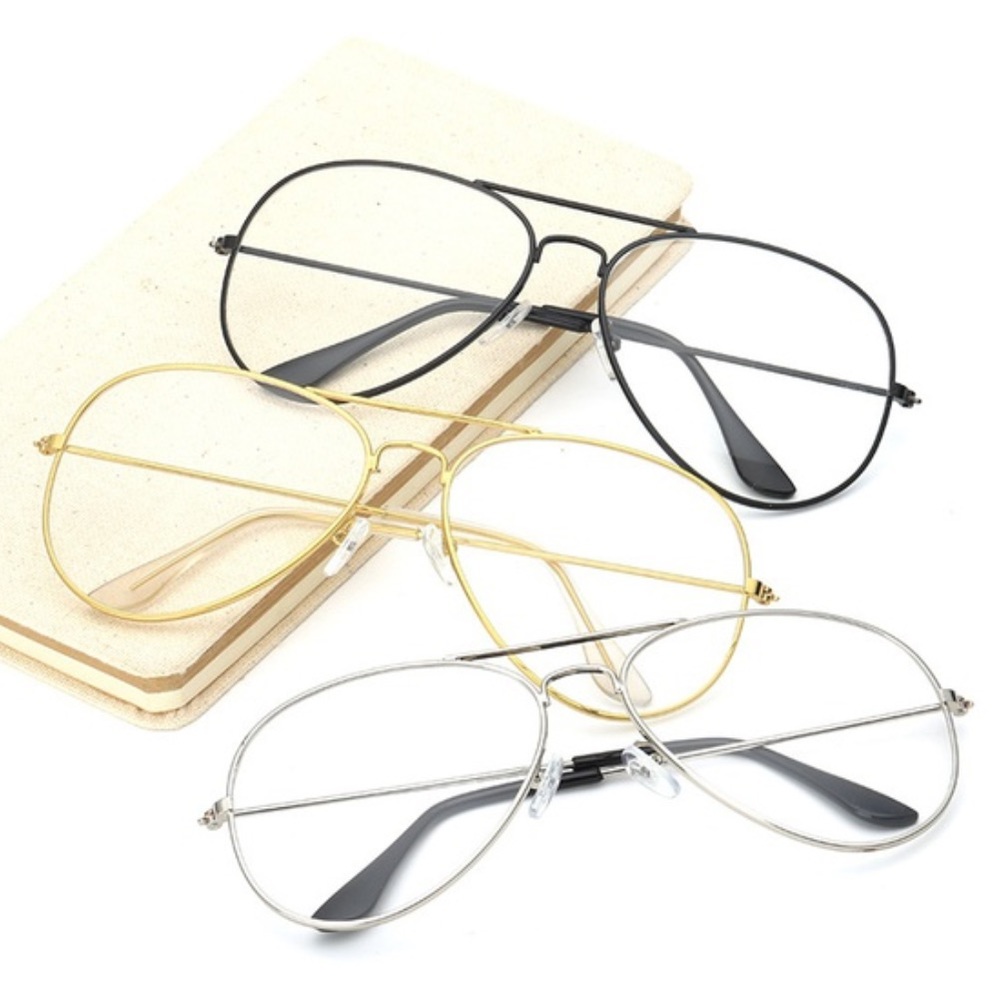 Oversized clear glasses