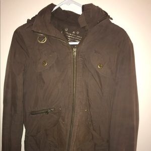 Army green winter coat