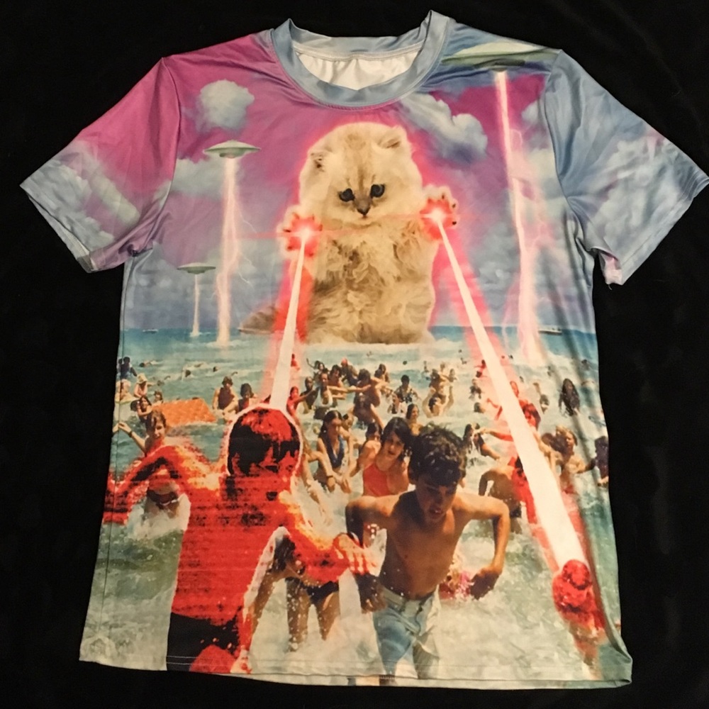 Laser Kitty Tee NWOT