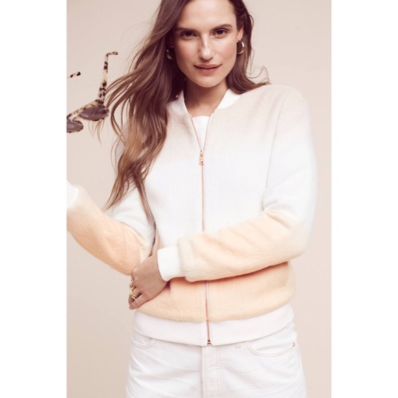 Anthropologie Jackets & Blazers - BNWT Anthropologie Paper Crown Fuzzy Ombre Bomber