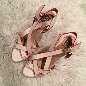 Leather Sandals w/ Red Edging