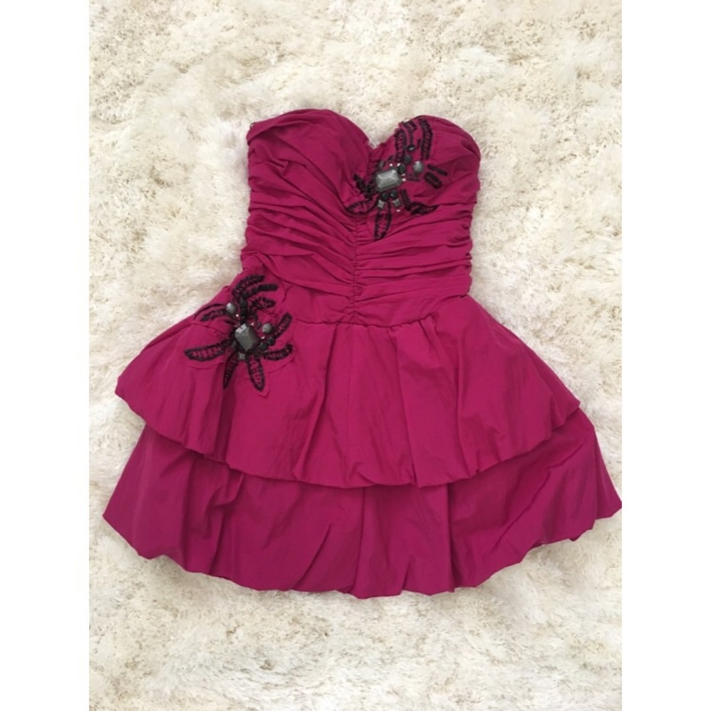 NEW BEBE Skylar Crushed Nylon Dress