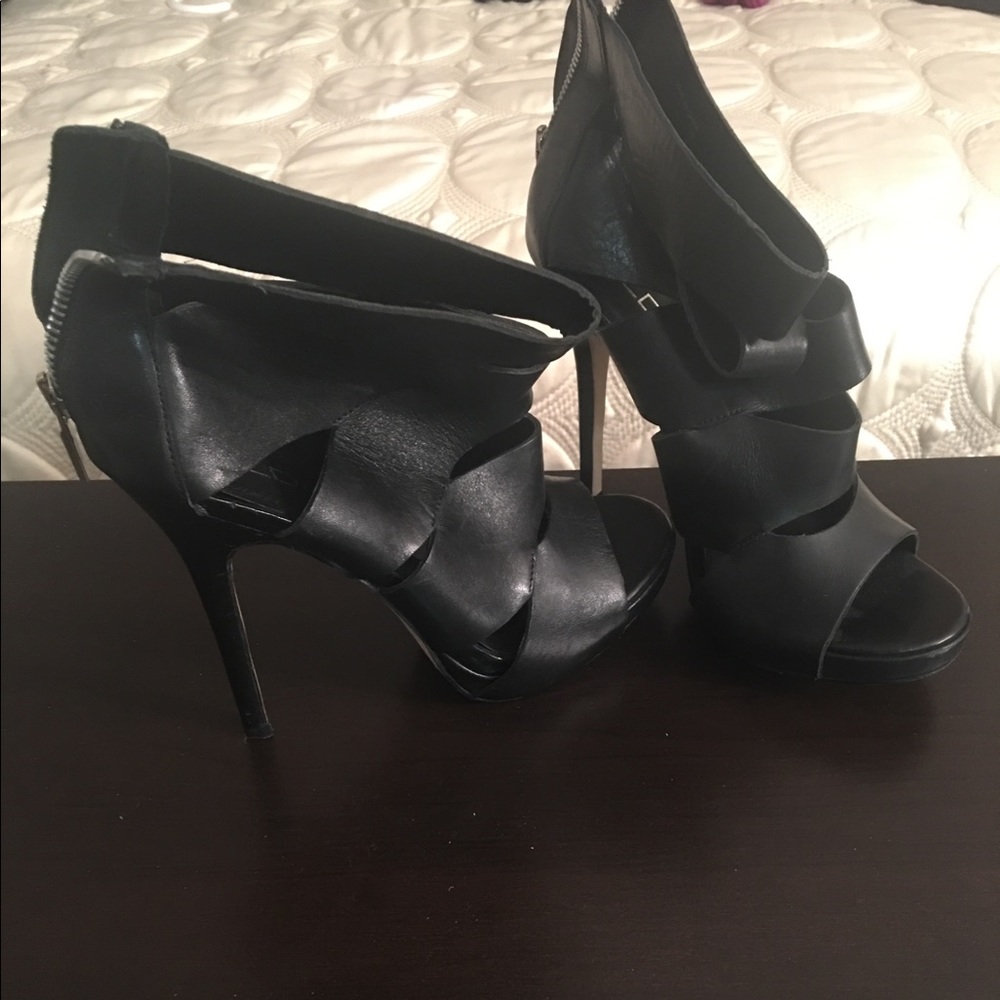 Aldo peek a boo ankle booties