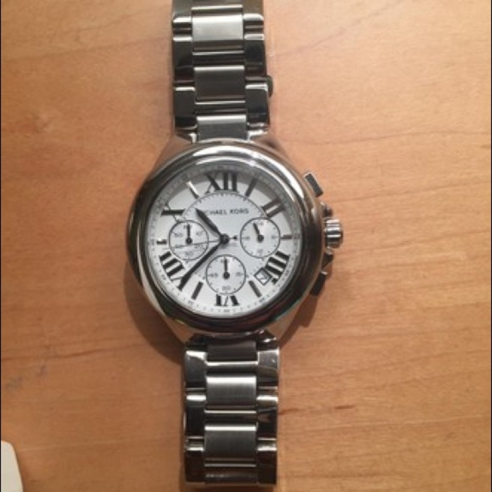 MICHAEL KORS Oversize Bradshaw Silver-Tone Watch