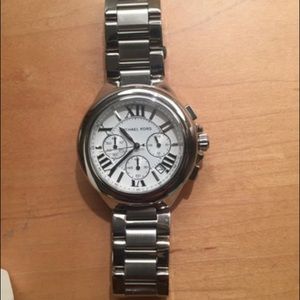 MICHAEL KORS Oversize Bradshaw Silver-Tone Watch