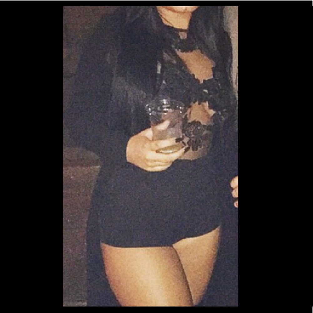 See thru mesh romper