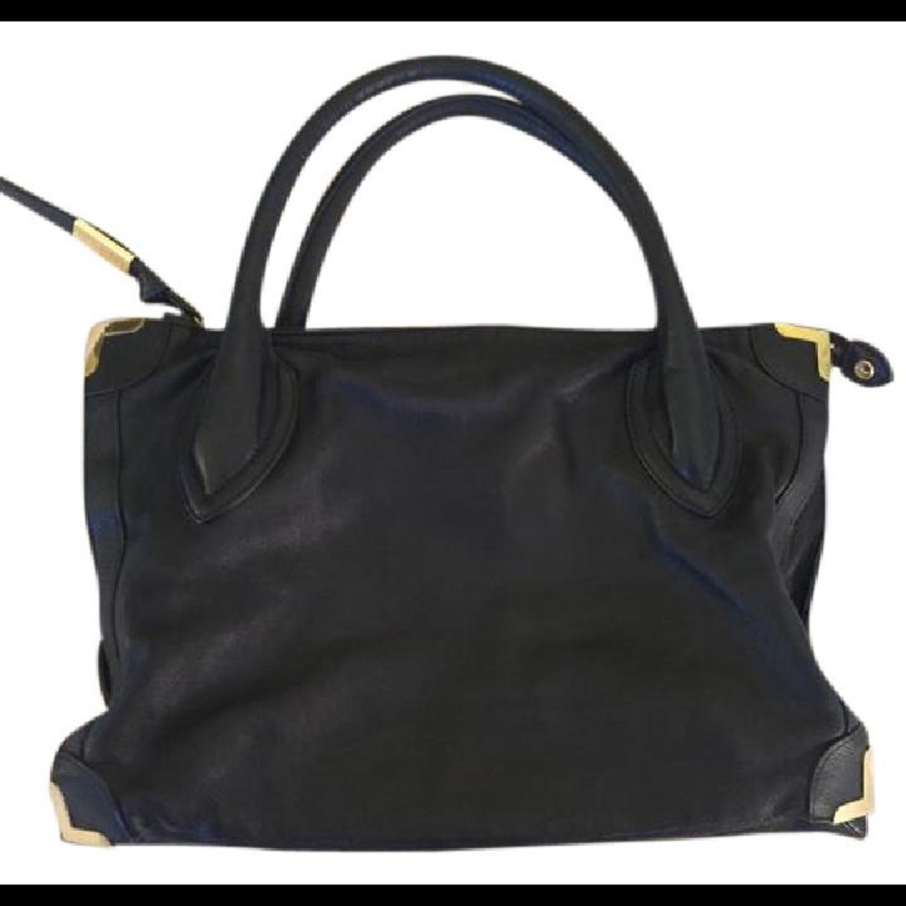 Foley + Corinna​  Black Leather Frame Satchel