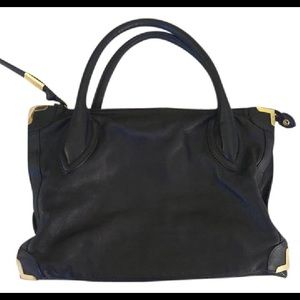 Foley + Corinna​  Black Leather Frame Satchel