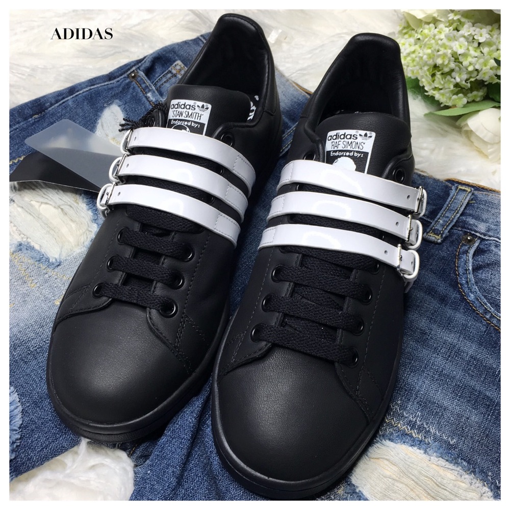 NIB ADIDAS RAF SIMONS & STAN SMITH BLACK SNEAKER