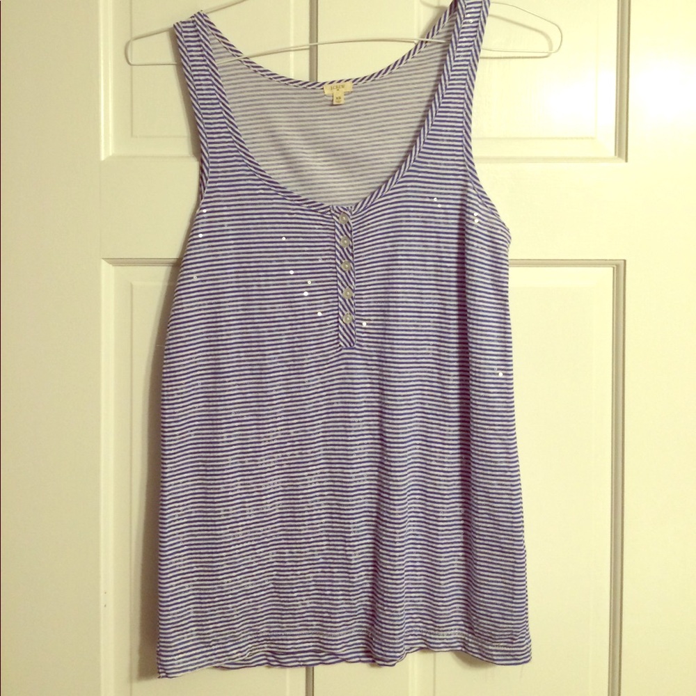 JCrew sequenced tank - Perfect for 4th of July!