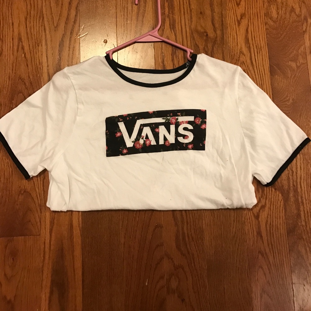 Floral vans logo tshirt