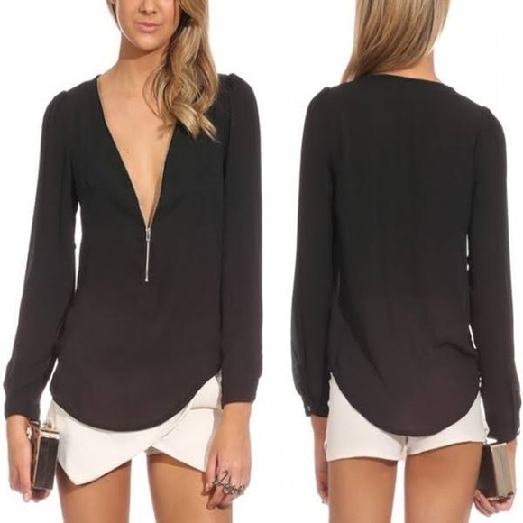 SOLD! 2 zipper blouses‼️ - Picture 2 of 6