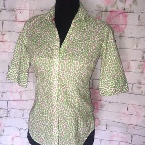 Lilly Pulitzer signature animal print button down