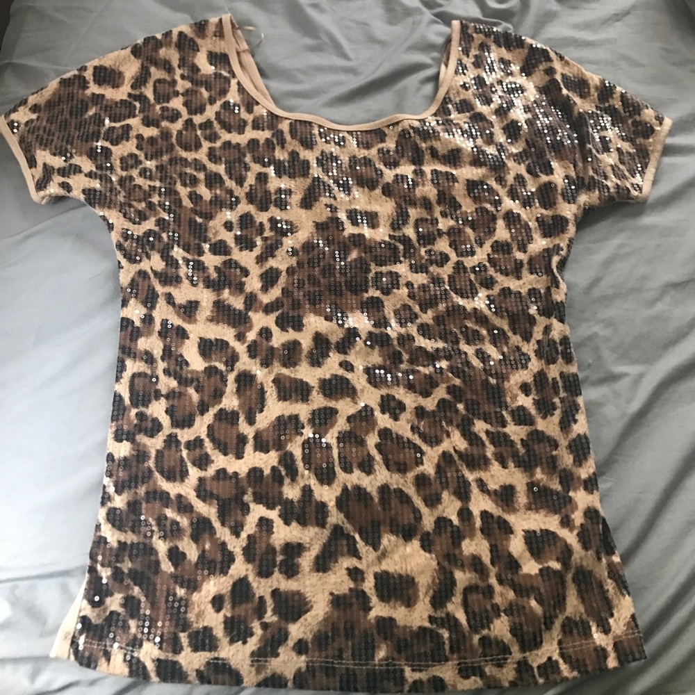 Sequined Cheetah Shirt