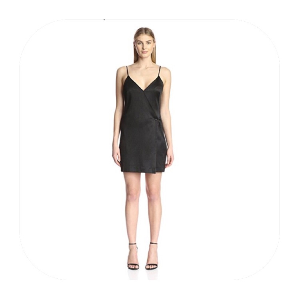 Kempner Barbell Wrap Dress Black Size 2