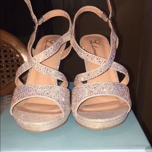 Lorraine silver heels