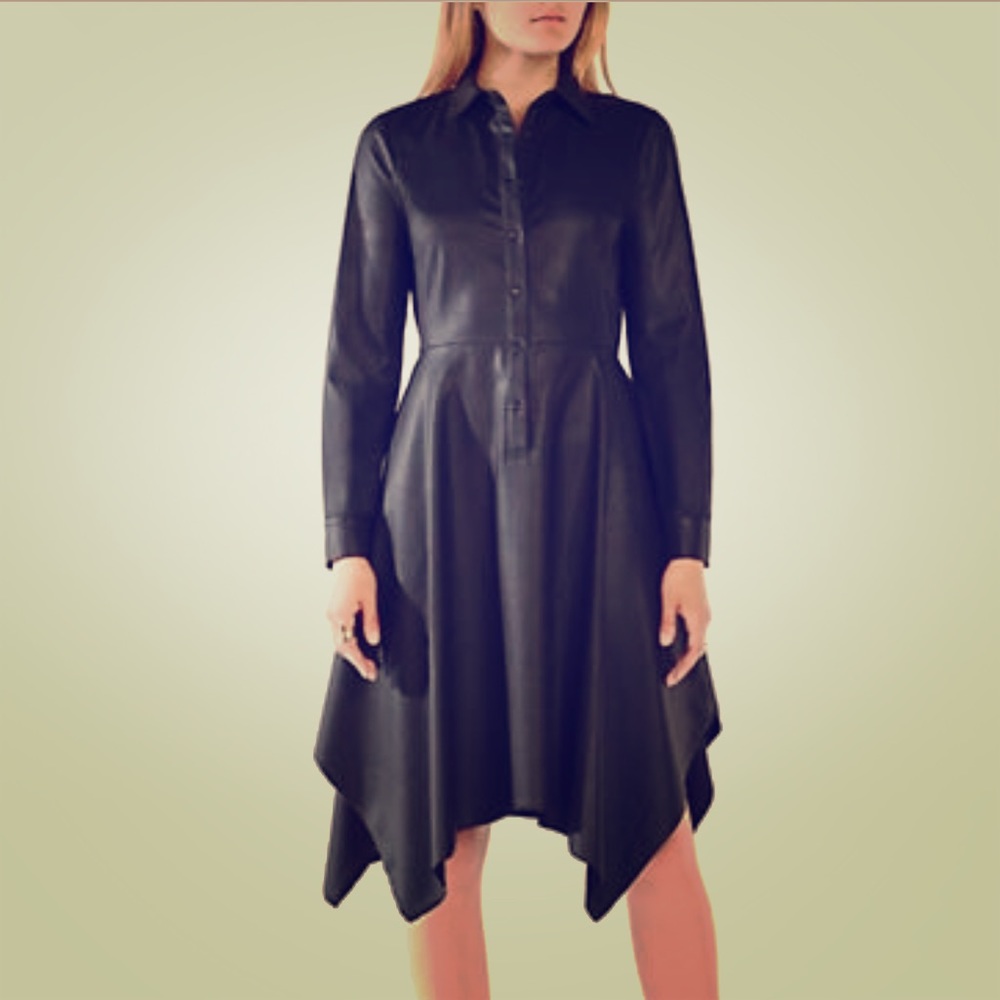 Faux/leather dress