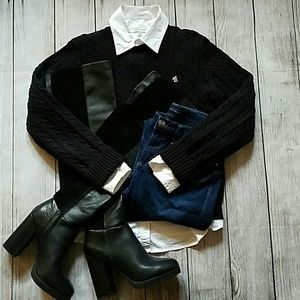 Black Ralph Lauren Cable Knit Sweater
