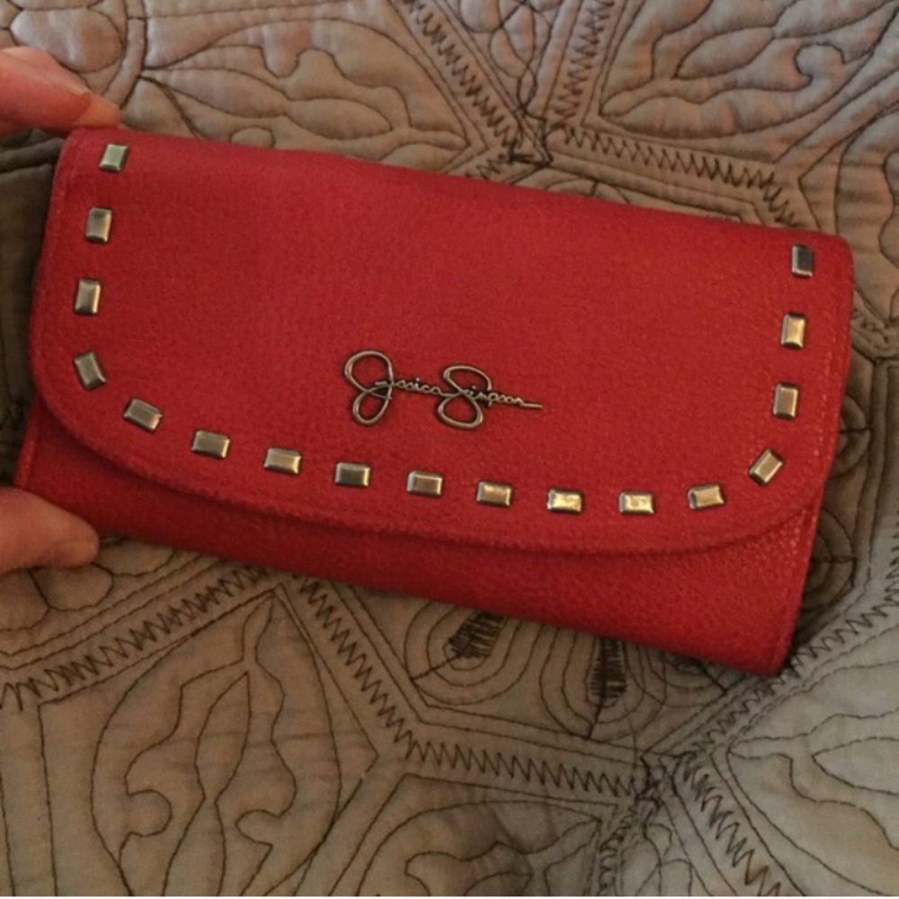 Red Jessica Simpson wallet