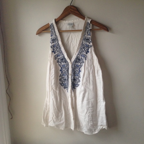 Converse Tops - Converse Embroidered Gauzy Tank