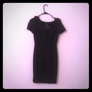 Jewel collar & lace Anthropologie dress