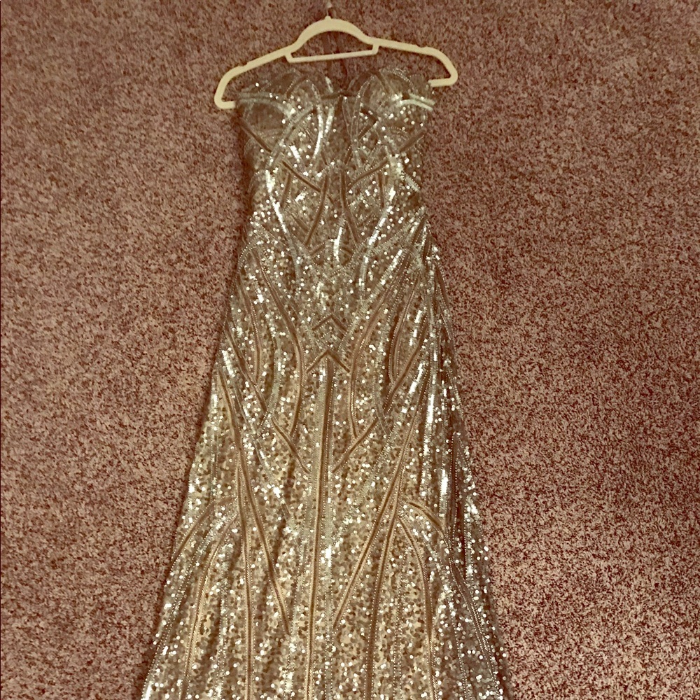 Scala Beaded gold gown