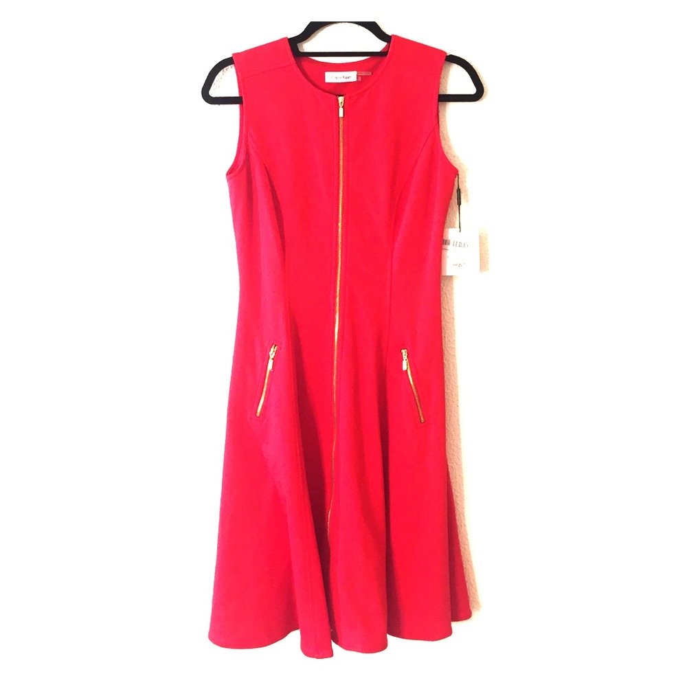 NEW CALVIN KLEIN ZIP FRONT DRESS size 2