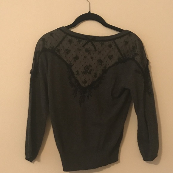 Black Anthropologie vintage style cardigan - Picture 3 of 3
