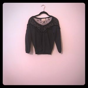 Black Anthropologie vintage style cardigan