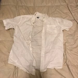 White slim fit classic white button down