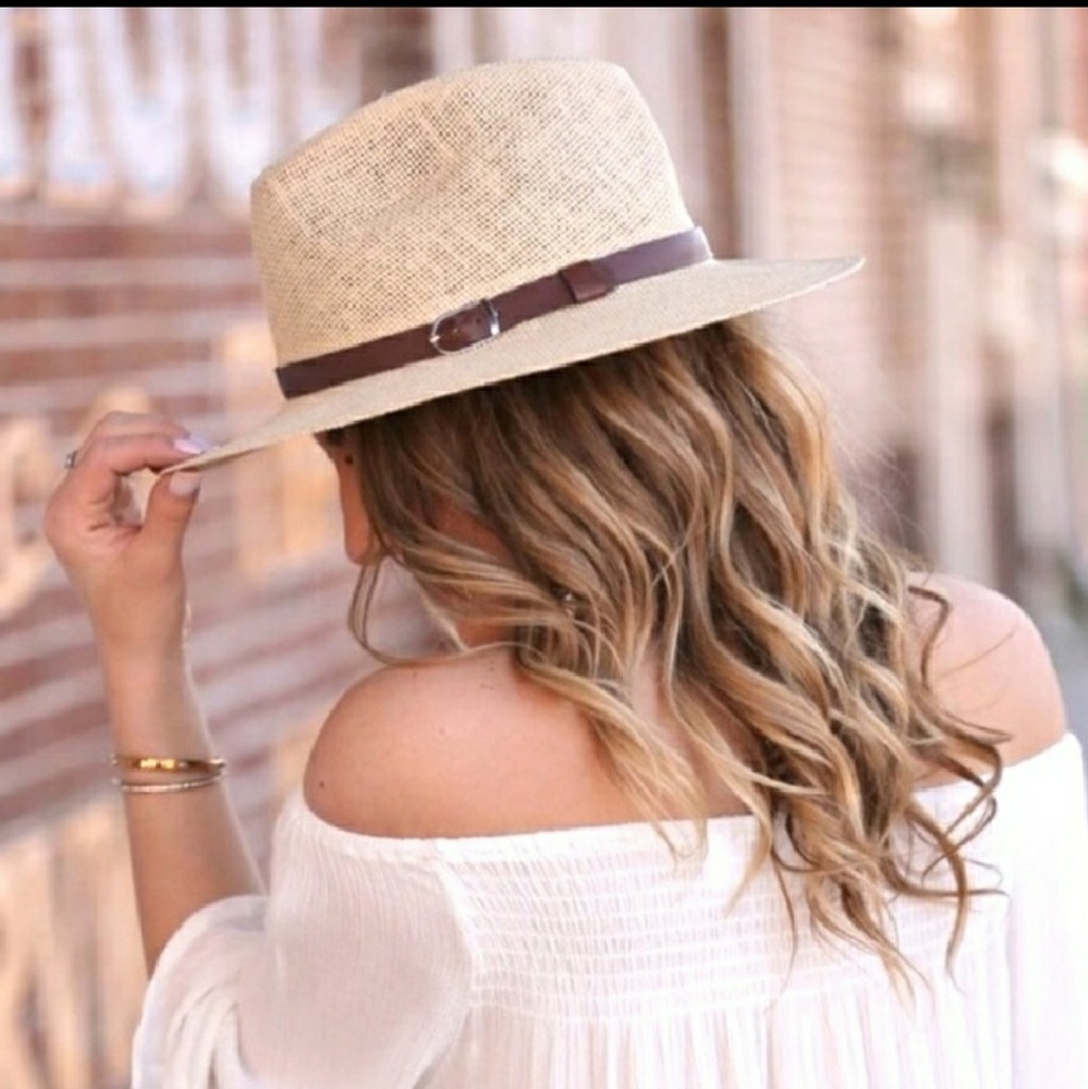 Last one!!  Khaki buckle Panama hat