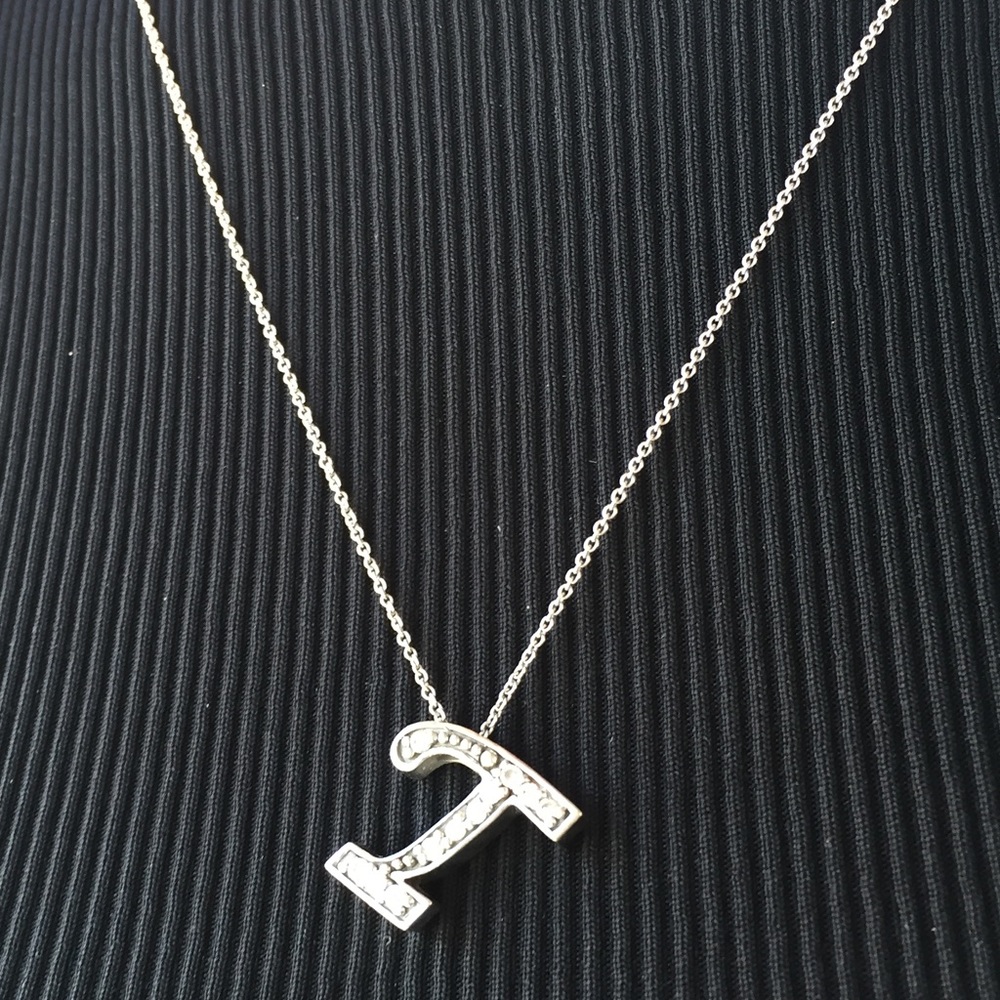 ✂️Pave Diamond✂️Letter "T" 16 Inch Necklace