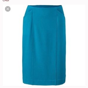 Teal pencil skirt