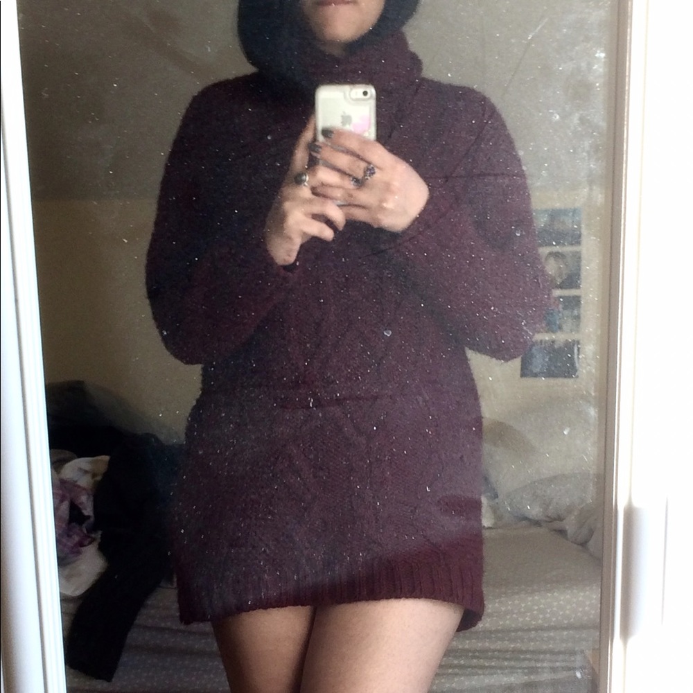 Zara Maroon sweater dress