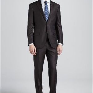 Ermenegildo Zegna Pin stripe herringbone Suit