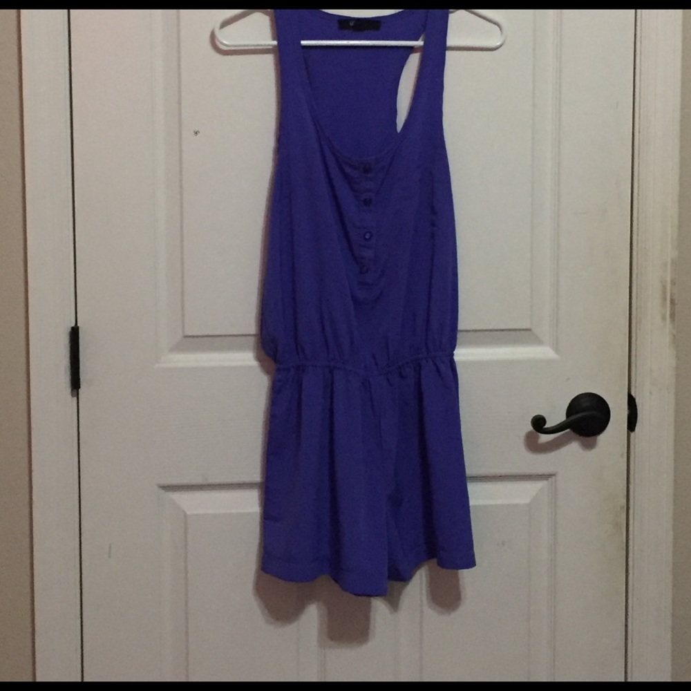 Lilac button down romper