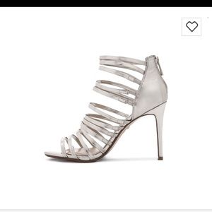 Raye Silver Strappy Heels size 6