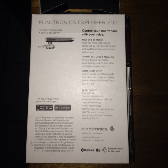 Explorer 502 Plantronics white - Picture 2 of 4