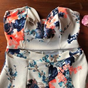 BRAND NEW Floral Cutout Romper