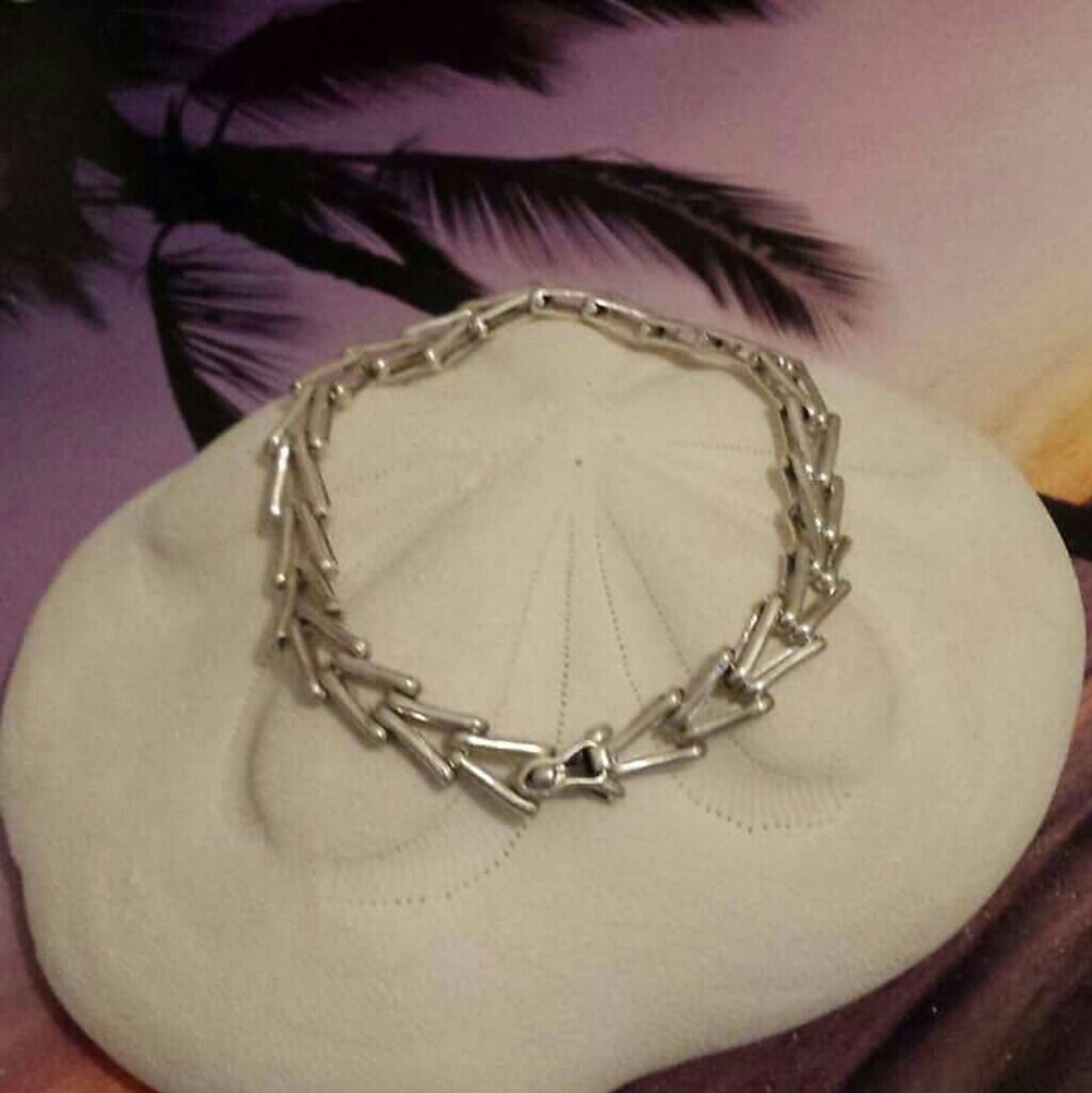 Handmade Silver "V" Link Bracelet