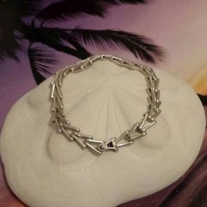 Handmade Silver "V" Link Bracelet