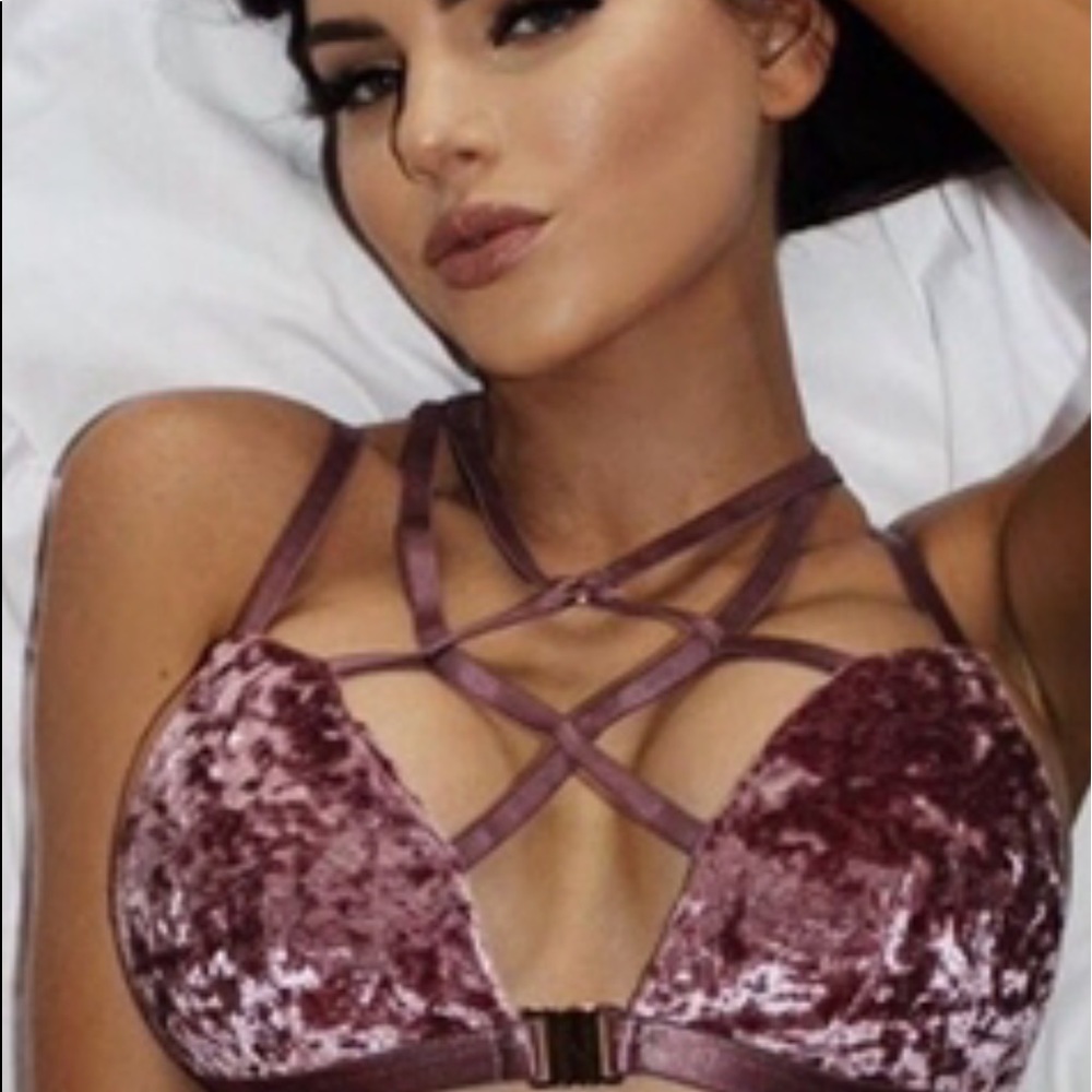 Velvet pink bra - Picture 4 of 8